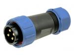 IP68  W21 CONN, Male Plug for cable, Solder