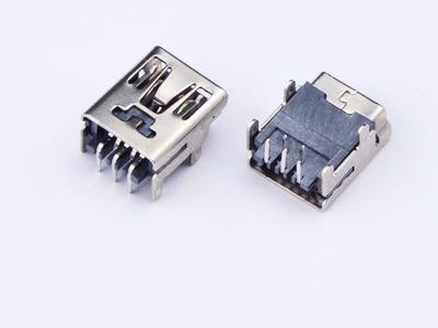 5P B type R/A dip 90 Mini USB connector socket