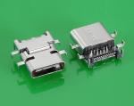 24P DIP+SMD Mid mount L=10.0mm USB 3.1 type C connector female socket 