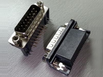 DR 2 Row D-SUB Connector,9P 15P 25P 37P Male Female Right angle,9.4mm