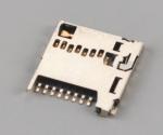 Micro SD card connector push push,H1.28mm,with CD pin
